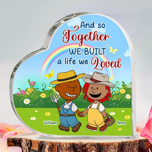 Personalized Gifts For Farmer Couple Heart Plaque 03toti200125hg - Shaped Plaques - GoDuckee