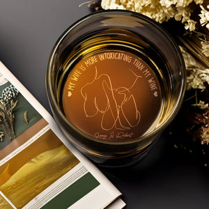 Personalized Gifts For Couple Whiskey Glass 02huti040624 - Drinkware - GoDuckee