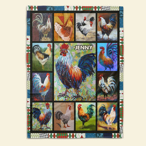 Personalized Gifts For Chicken Lover Blanket, Rooster Art 04qhti261224 - Blanket - GoDuckee