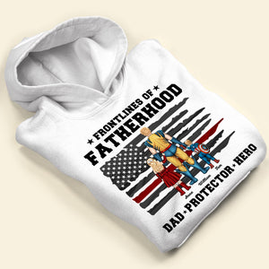 Father, Frontlines Of Fatherhood, Personalized Shirt, Gifts For Dad, 01DNLI080523TM - Shirts - GoDuckee