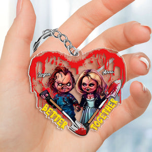 Better Together, Couple Gift, Personalized Keychain, Horror Couple Keychain 05OHTI291223 - Keychains - GoDuckee