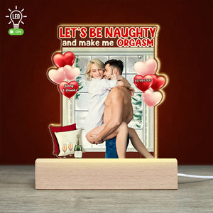 Let's Be Naughty, Couple Gift, Personalized Led Light, Funny Couple Led Light - Led Night Light - GoDuckee