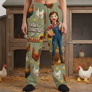 Farm Chicken Pajama Pants - Personalized Gifts For Farm Girl 02nati051225 - Pajama Pant - GoDuckee