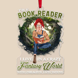 I'm A Book Reader, Gift For Book Lover, Personalized Acrylic Ornament, Book Lovers Ornament, Christmas Gift - Ornament - GoDuckee