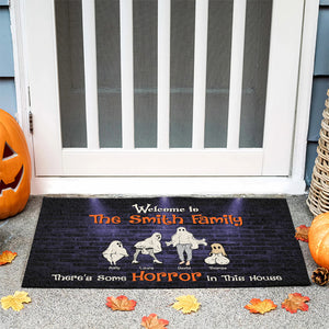 Welcome To Funny Family 03OHDT140923 Personalized Doormat, Gifts For Horror Family - Doormat - GoDuckee