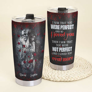 I Love You Even More, Personalized Tumbler, Couple Skull, Gifts For Couple - Tumbler Cup - GoDuckee