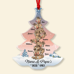 Family's Deer One, Gift For Family, Personalized Ornament, Deer Christmas Tree Ornament, Christmas Gift 02QHDT091122 - Ornament - GoDuckee