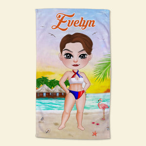Gift For Summer Girl, Personalized Beach Towel, Beach Girl Towel, Summer Gift 03HUTI170723PA - Beach Towel - GoDuckee