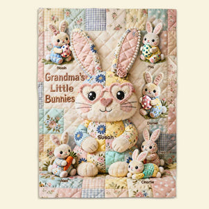 Easter Mom And Bunnies Blanket - Personalized Gifts For Mom Blanket 03NATI250226 - Blanket - GoDuckee