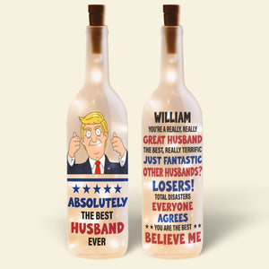 Personalized Gifts For Couple Bottle Lamp, Terrific Husband & Wife 02qhti200225hg - Bottle Lamp - GoDuckee