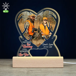 Till' The Deer Quit Roaming, I Will Always Love You, Couple Gift, Personalized Led Light, Custom Image Couple Led Light 01OHTI191223 - Led Night Light - GoDuckee