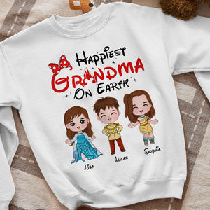 Happiest Grandma On Earth, Gift For Grandma, Personalized Shirt, Grandkids Shirt 02NATI280723HA - Shirts - GoDuckee