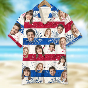 Custom Face Photo Personalized Hawaiian Shirt, Gift For Family - Hawaiian Shirts - GoDuckee