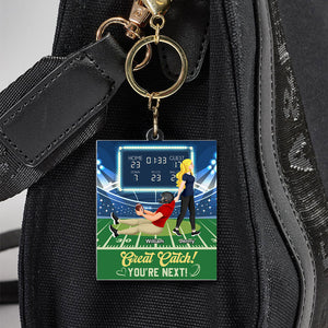 Personalized Gifts For American Football Couple Keychain 04toti110125pa - Keychains - GoDuckee