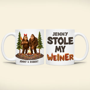 Funny Bigfoot Couple Coffee Mug - Personalized Gifts For Couple 04ohti110625 - Coffee Mug - GoDuckee