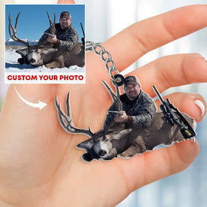 Custom Photo Hunter Gift, Personalized Keychain Gift 07ACDT230623 - Keychains - GoDuckee