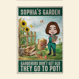 Gardeners Don't Get Old They Go To Pot, Personalized Flag, Gifts For Farmer - Flag - GoDuckee