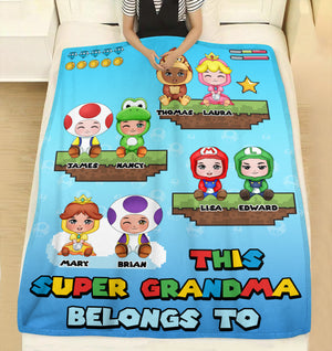 Super Grandma Grandkids 04NADT220423HA Personalized Blanket - Blanket - GoDuckee