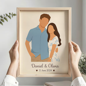 Modern Minimalism Couple Canvas Print - Custom Photo Gifts For Couple 01pgti110825 - Poster & Canvas - GoDuckee