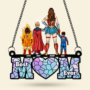 Personalized Gifts For Mom Suncatcher Window Hanging Ornament 02ohti240424pa Mother's Day - Ornaments - GoDuckee