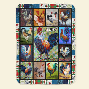 Personalized Gifts For Chicken Lover Blanket, Rooster Art 04qhti261224 - Blanket - GoDuckee