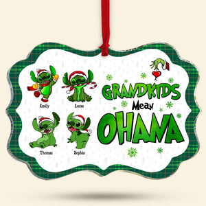 Gift For Family, Personalized Acrylic Ornament, Green Alien Kids Ornament, Christmas Gift 01OHTI191023 - Ornament - GoDuckee