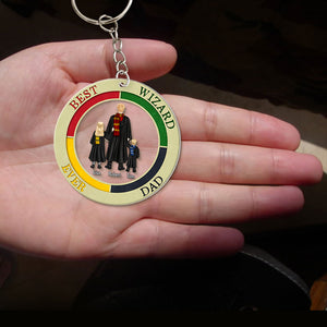 Best Wizard Dad Ever Personalized Keychain PW-KCH-01HUTI300523TM - Keychains - GoDuckee