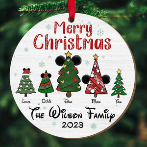 Merry Christmas, Gift For Family, Personalized Wood Ornament, Christmas Tree Ornament, Christmas Gift 01HTTI061123 - Ornament - GoDuckee