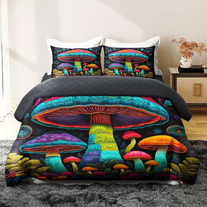 Mushroom Quilt Bed Set 05huti200125 - Blanket - GoDuckee