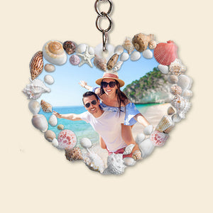 If You Want To Know How Much I Love You, Couple Gift, Personalized Keychain, Custom Image Seashell Keychain, Summer Gift - Keychains - GoDuckee