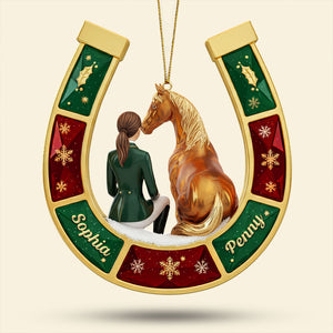 Horse-loving Girl Ornament - Personalized Gifts For Horse Lovers 05pgti031025 - Ornament - GoDuckee
