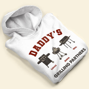 Daddy's Grilling Partners Personalized Shirt, Gift For Dad, Father's Day Gift, BBQ Grill Dad Shirt - Shirts - GoDuckee