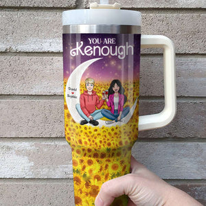 Sunflower Lover, Personalized Tumbler Handle, Best Gift Couple - Tumbler Cup - GoDuckee