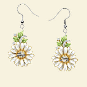 Birth Month Flower Earrings - Personalized Gifts For Her 03huti030725 - Earrings - GoDuckee