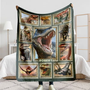 Personalized Gifts For Dinosaur Lover Blanket 03qhti271224 - Blanket - GoDuckee