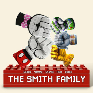 Cartoon Fist Bump Family Plaque - Personalized Gifts For Family 02ohti260525 - Shaped Plaques - GoDuckee