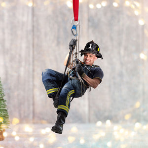 Custom Photo Gift For Firefighter Ornament, Firefighter Hanging 02qhti261124 - Ornament - GoDuckee