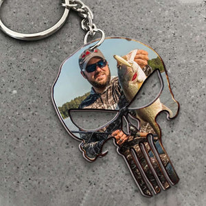 Custom Photo Fishing Lover Gift, Personalized Keychain Gift 02ACDT230623 - Keychains - GoDuckee