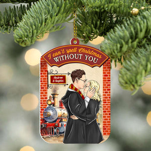 I Can't Spell Christmas Without You 04HUDT301023TM Personalized Ornament, Kissing Couple Gifts - Ornament - GoDuckee