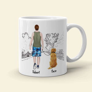 Dog Dad King Of Walks Personalized Coffee Mug DR-WHM-04nati050523 - Coffee Mug - GoDuckee