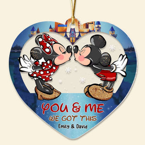 You & Me, We Got This, Couple Gift, Personalized Acrylic Ornament, Mouse Couple Ornament, Christmas Gift 01NATI181023 - Ornament - GoDuckee
