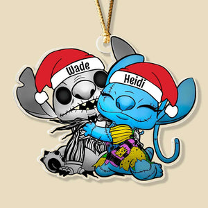 Christmas Gifts Couple Friend - Santa Hat 03ACDT111023 Personalized Acrylic Ornament - Ornament - GoDuckee