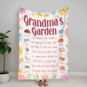 Hope And Love And Light - Family Garden, Personalized Blanket, Gifts For Grandma - Blanket - GoDuckee