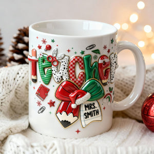 Merry Conquette Teacher Mug, Personalized Gifts For Teacher & Other Education-Related Job Titles 03QHTI201125 - Coffee Mug - GoDuckee