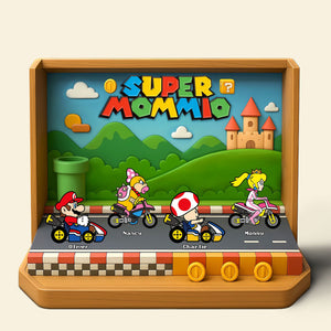 Personalized Gifts For Mom Acrylic Plaque Best Racing Mama 031NATI140425 - Shaped Plaques - GoDuckee