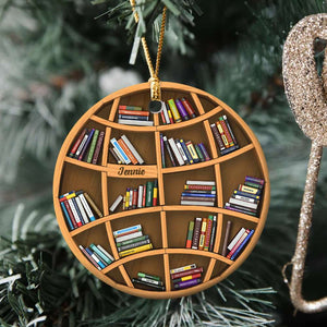 Bookshelves- Book Lovers, Personalized Ornament, Gifts For Book Lover - Ornament - GoDuckee
