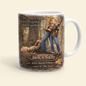 Hunting Couple Coffee Mug - Personalized Gifts For Couple 03huti270126 - Coffee Mug - GoDuckee