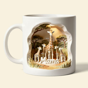 Giraffe Mom Coffee Mug - Personalized Gifts For Mother 02toti100226 - Coffee Mug - GoDuckee