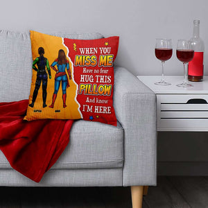 When You Miss Me, Gift For Daughter, Son, Personalized Pillow, Super Family Pillow 04HUTI291223PA - Pillow - GoDuckee