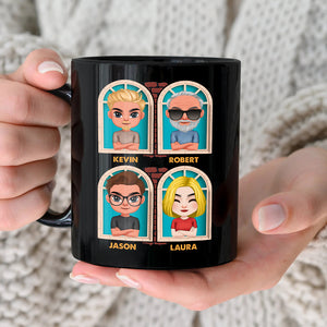 We're Awesome Thank You, Dear Dad Personalized Black Mug Gift 02QHDT190523HH - Coffee Mug - GoDuckee